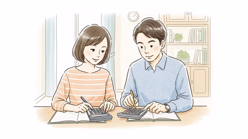 103万円の壁と178万円の壁の違いに戸惑う女性のイラスト