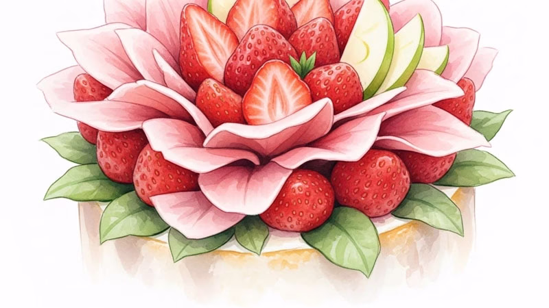 花束のような成人の日限定フルーツボンボンデコレーションケーキ