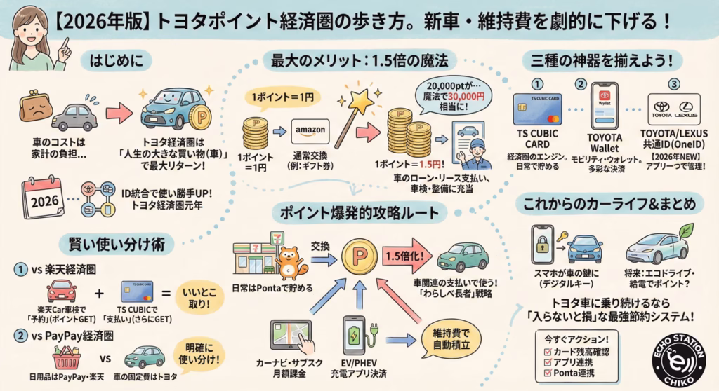 クレジットカード、スマホ、車の鍵のイラスト