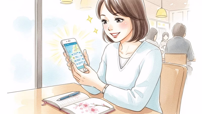 フェルメール《真珠の耳飾りの少女》の水彩イラストイメージ