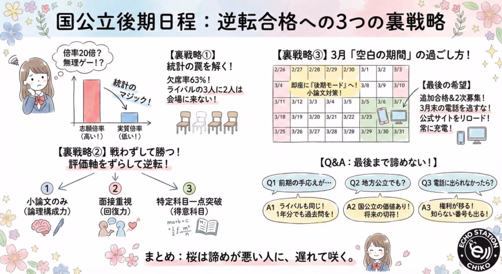 国公立後期日程は“倍率20倍”でも逆転できる