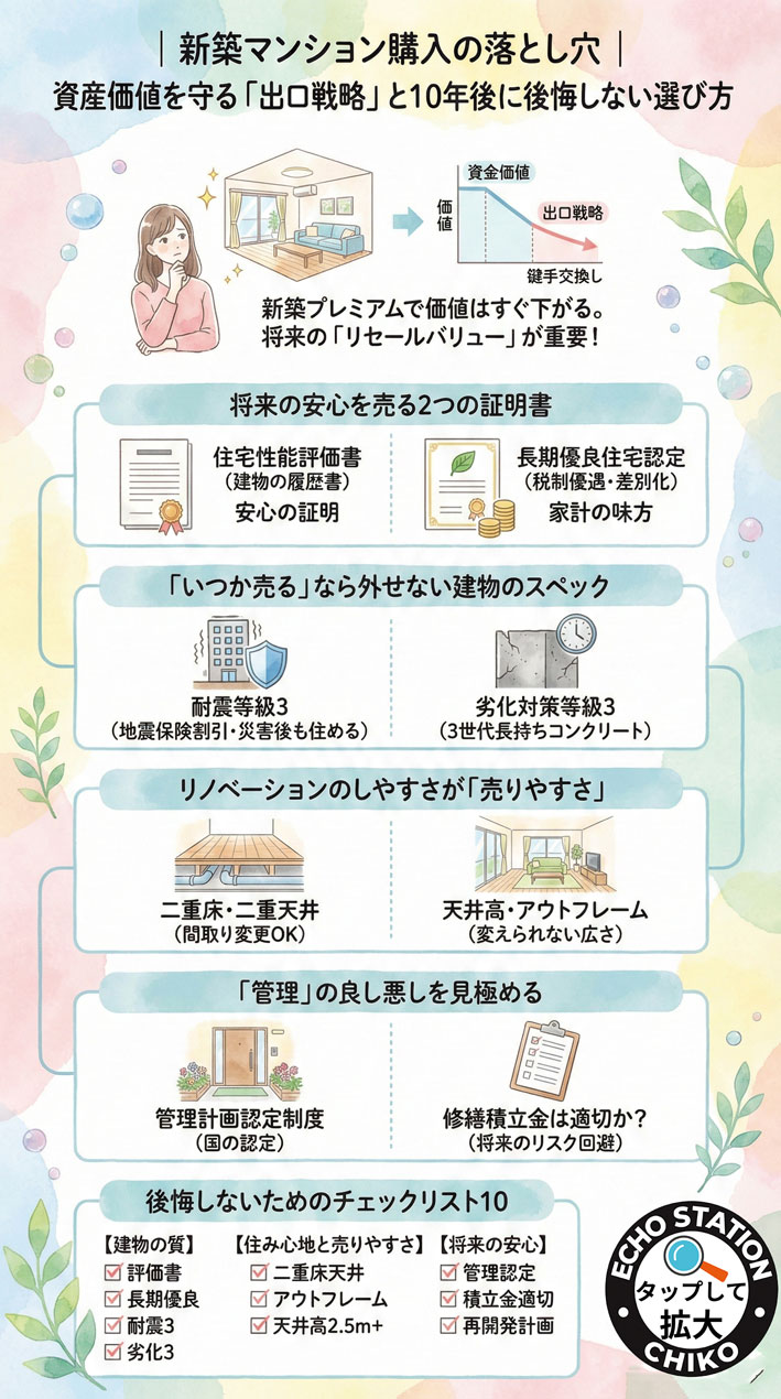 新築マンション購入の落とし穴｜資産価値を守る「出口戦略」と10年後に後悔しない選び方
