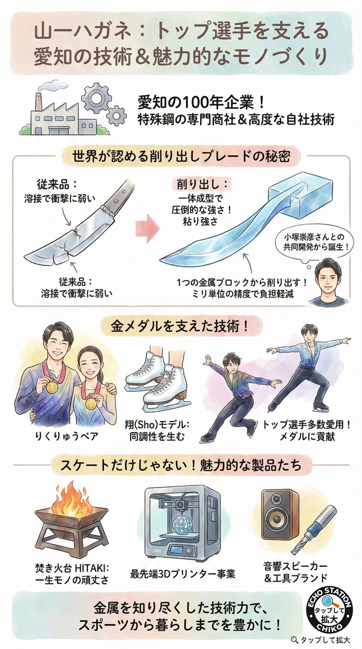 山一ハガネとは？削り出しスケートブレード「YS BLADES」がトップ選手に選ばれる理由と製品一覧