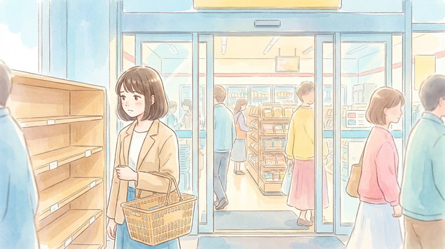 売り切れに困る女性