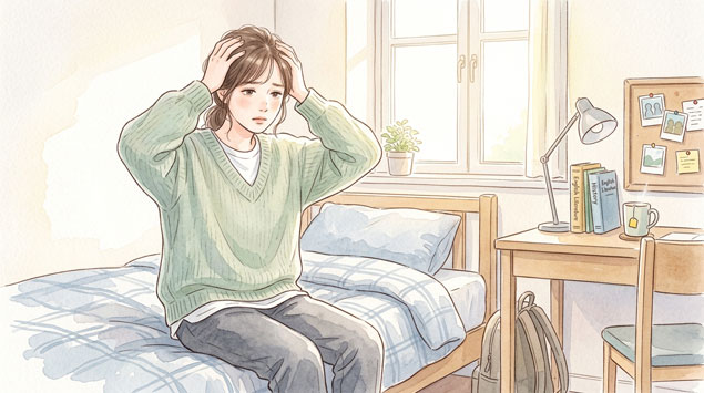 頭痛と体調不良に悩む女性