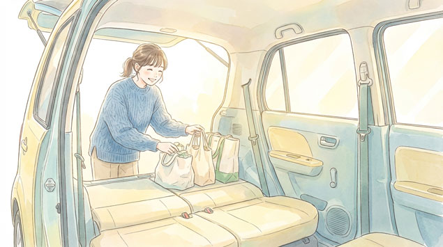 フィットの広い室内空間と使いやすさのイメージ