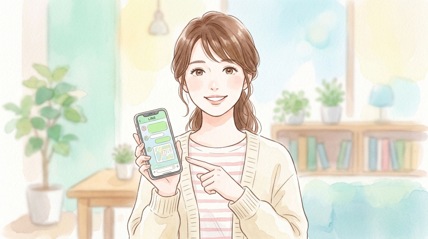 【最新版】LINEの危険な設定チェック！便利機能・既読回避・防災対策までLineの使い方を押せる風景女性