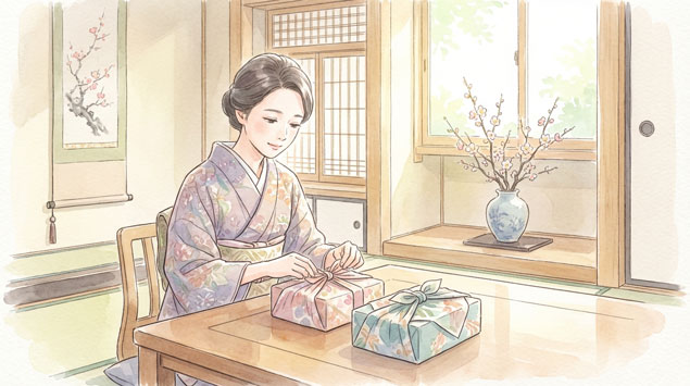 義母へのプレゼントを考える女性