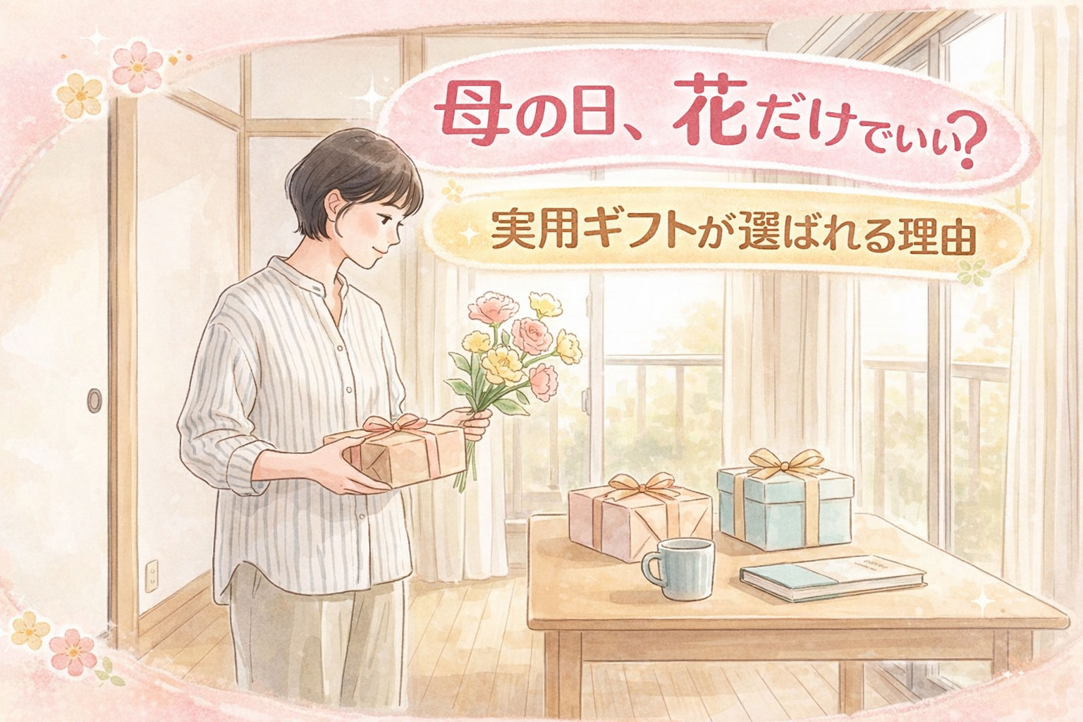 母の日プレゼントに迷う女性
