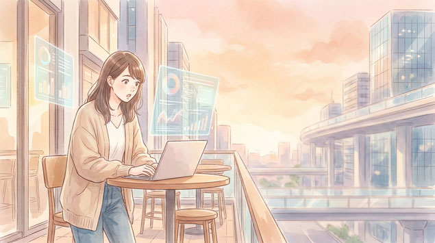  SaaS企業の変化に驚く女性