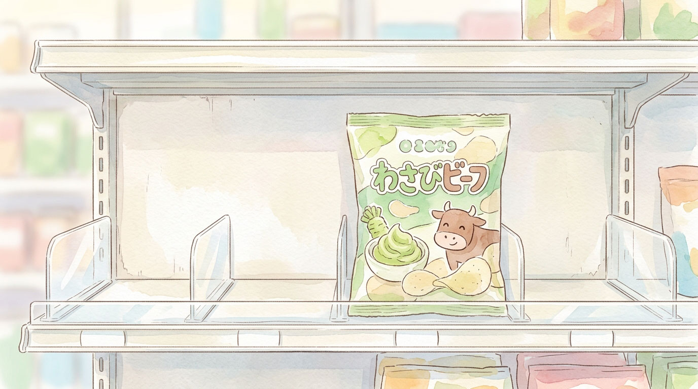 コンビニに残ったサイゴの一個 わさびポテトチップス