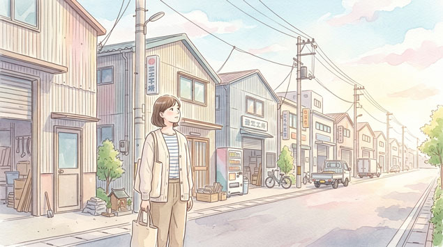 中小企業の立ち並ぶ風景