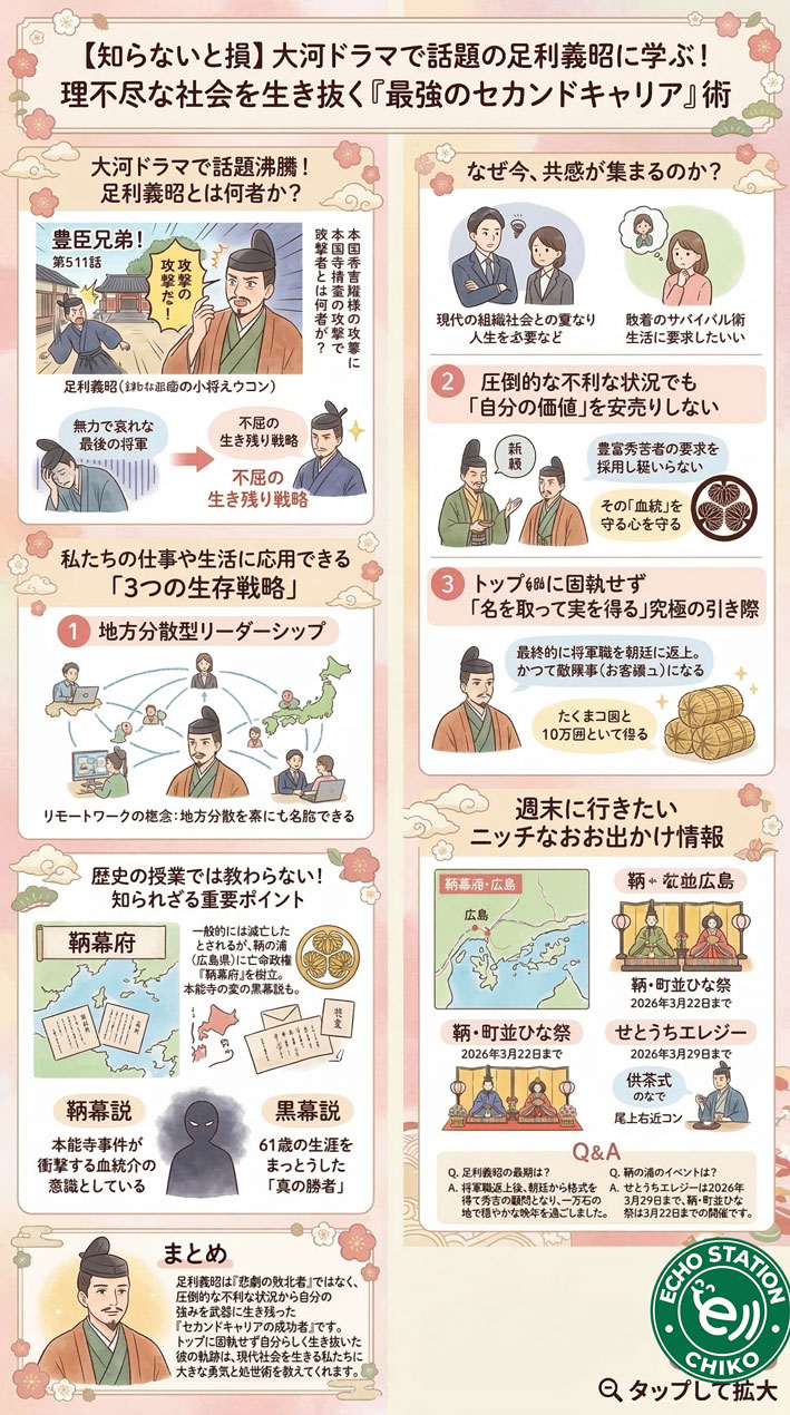 【大河ドラマ豊臣兄弟】足利義昭とは何者？本圀寺の変と最強のセカンドキャリア戦略