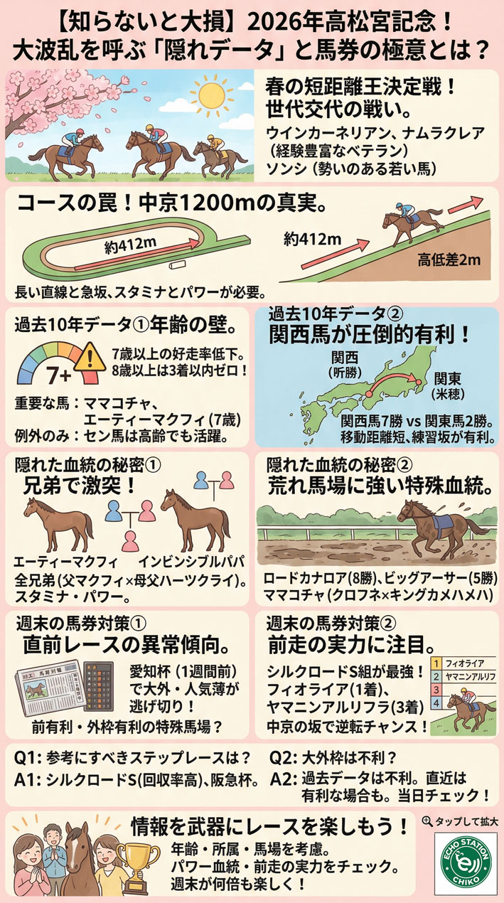 【2026高松宮記念】隠れデータで読む大波乱予想｜中京芝1200mの攻略ポイント インフォグラフ