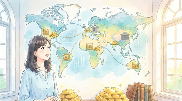 デジタル資産と未来のお金を考える女性