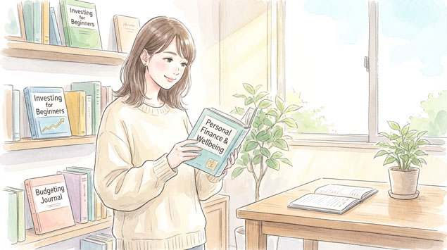 お金の知識を学んで安心する女性