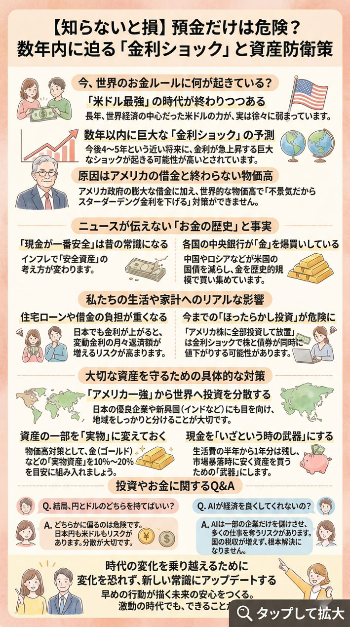 預金だけで大丈夫?金利上昇時代に備える資産防衛の基本 インフォグラフ