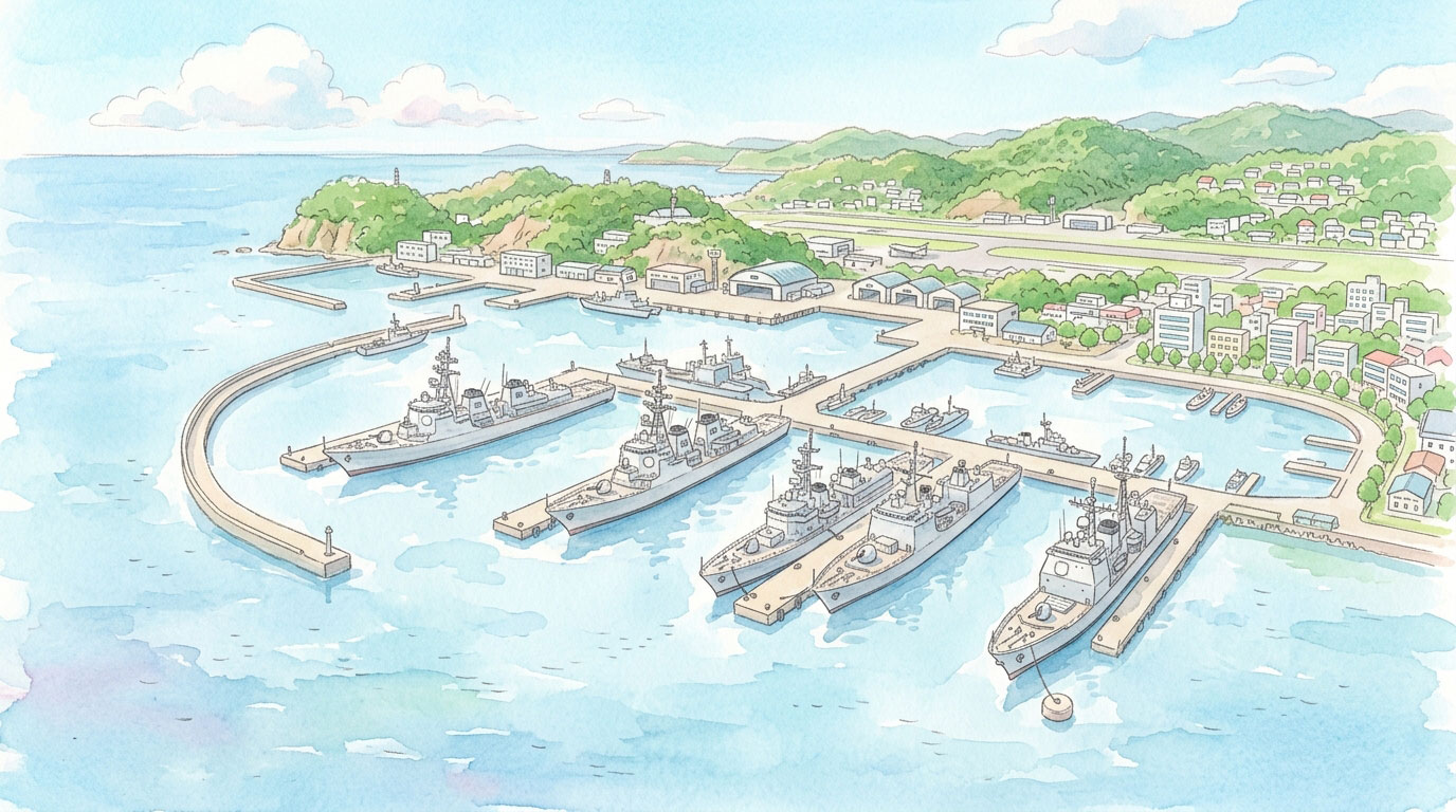 横須賀基地の俯瞰図 ブログのイメージだし