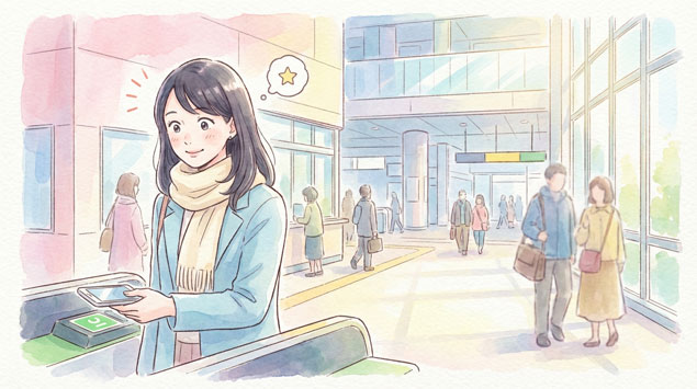 スイカで電車に乗る