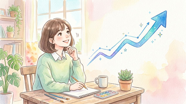 日経先物がぐんぐん上がっているイメージ