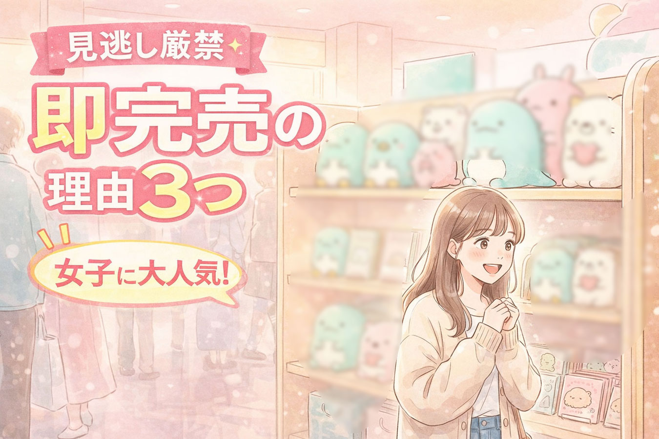 ダイソーちいかわ新作を見て驚く女性