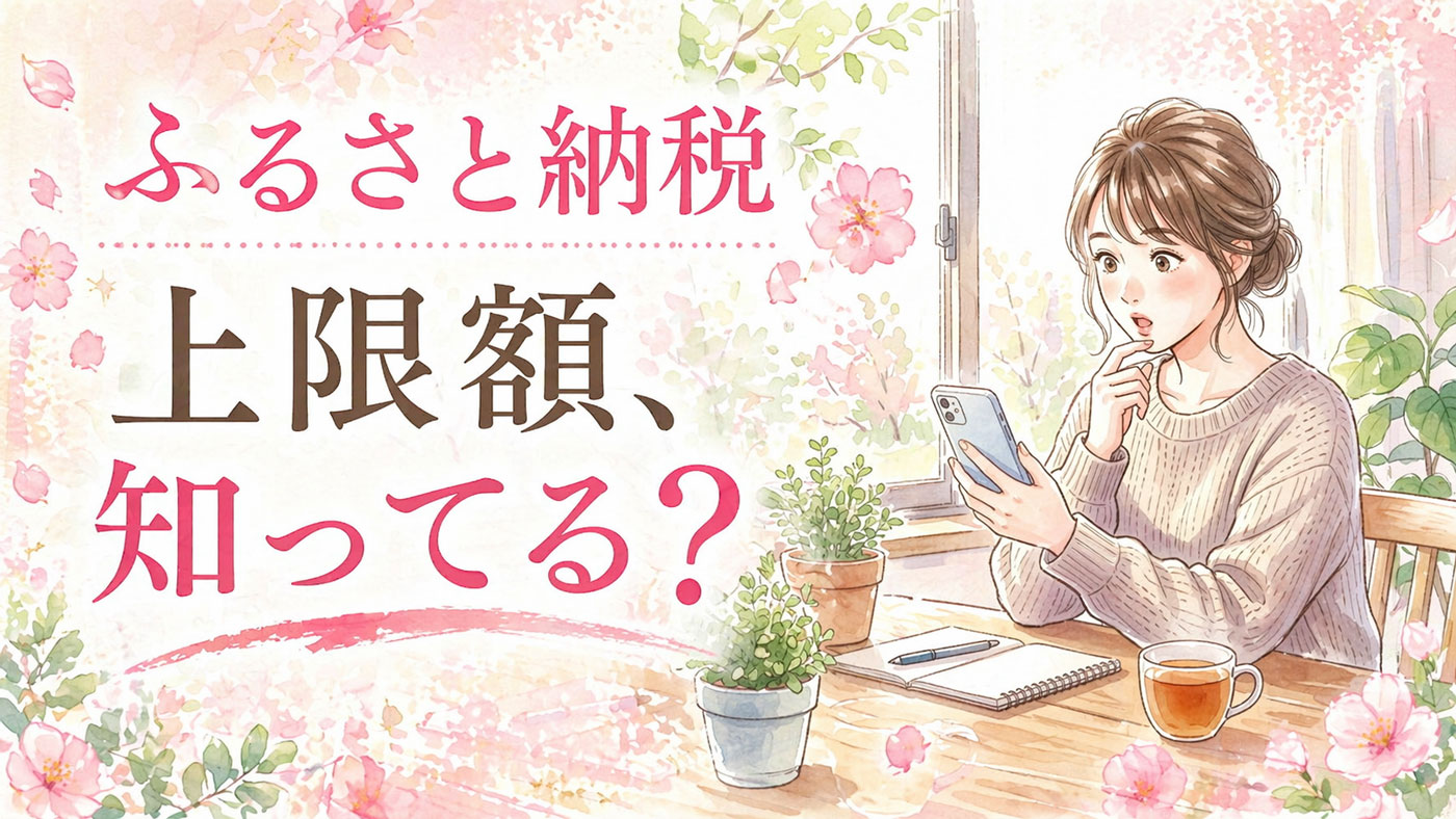 スマートフォンでふるさと納税を調べる女性