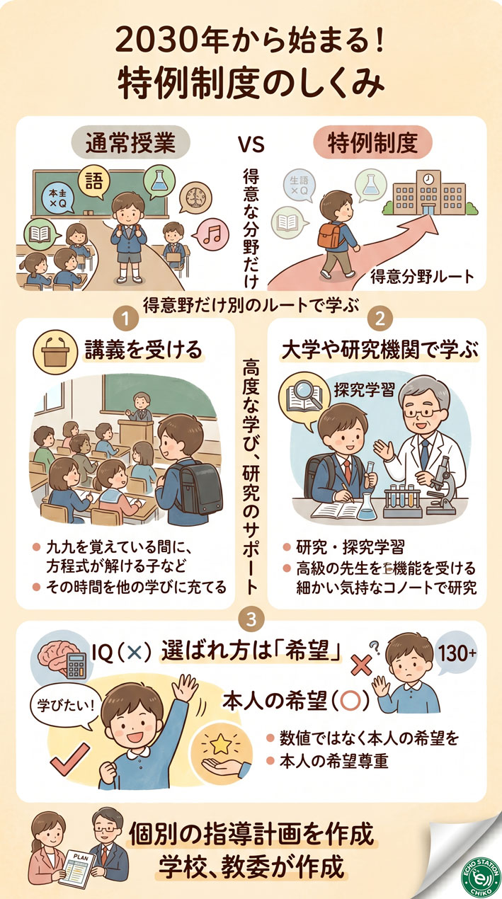 ギフテッドの子が大学で学べる時代に。2030年から変わる日本の教育制度とは？インフォグラフ
