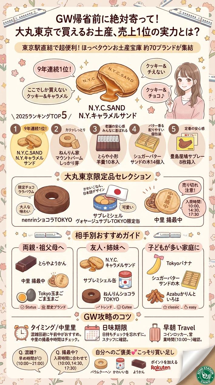 GW帰省前に絶対寄って！大丸東京で買えるお土産、売上1位の実力とは？ インフォグラフ