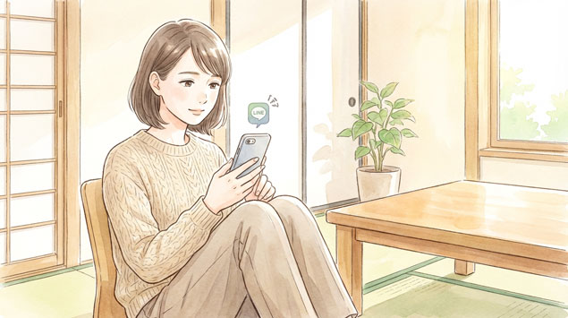 古いスマホでLINEが使えず困る女性