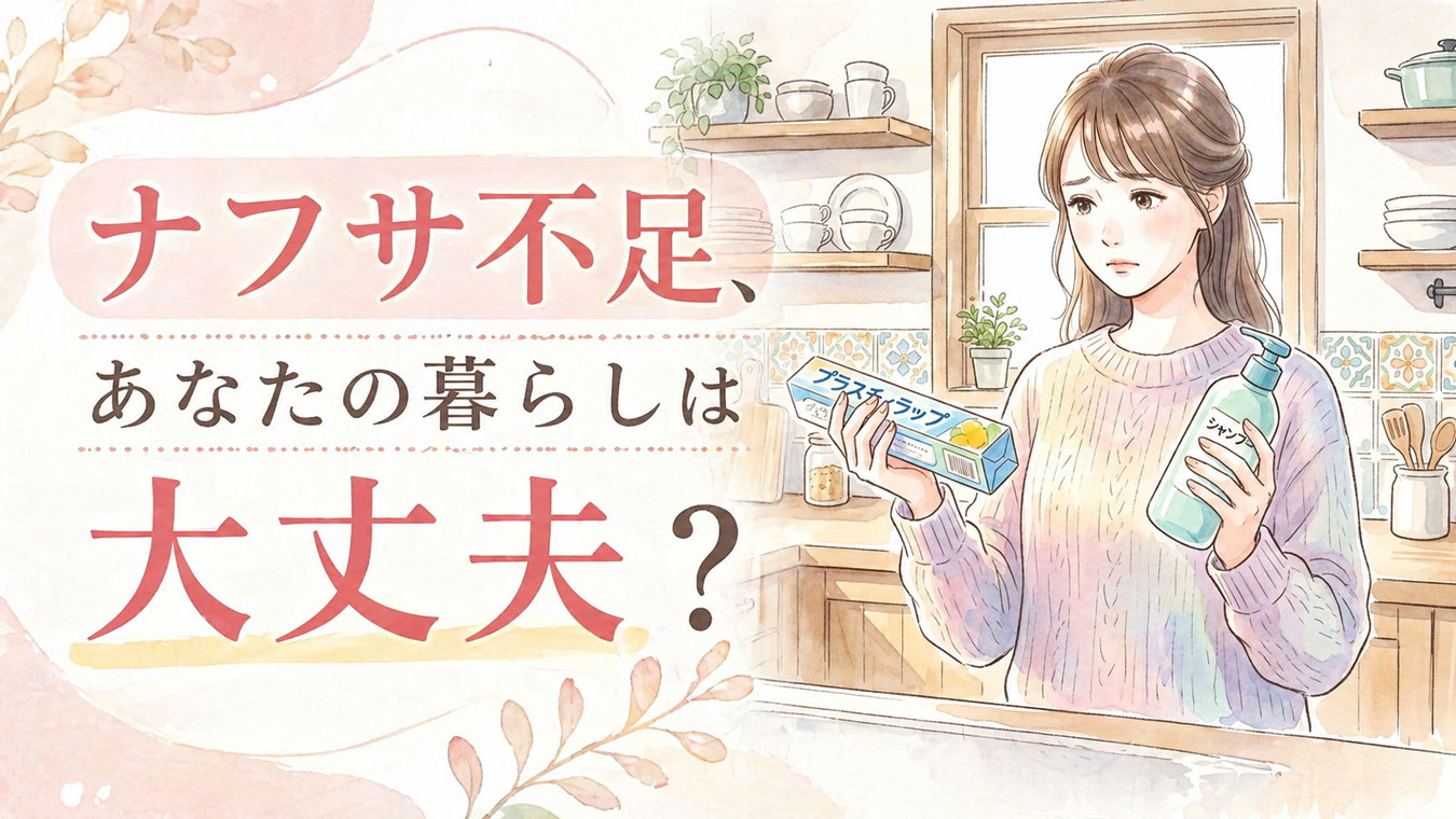 ナフサ不足で日用品の値上がりを気にする女性