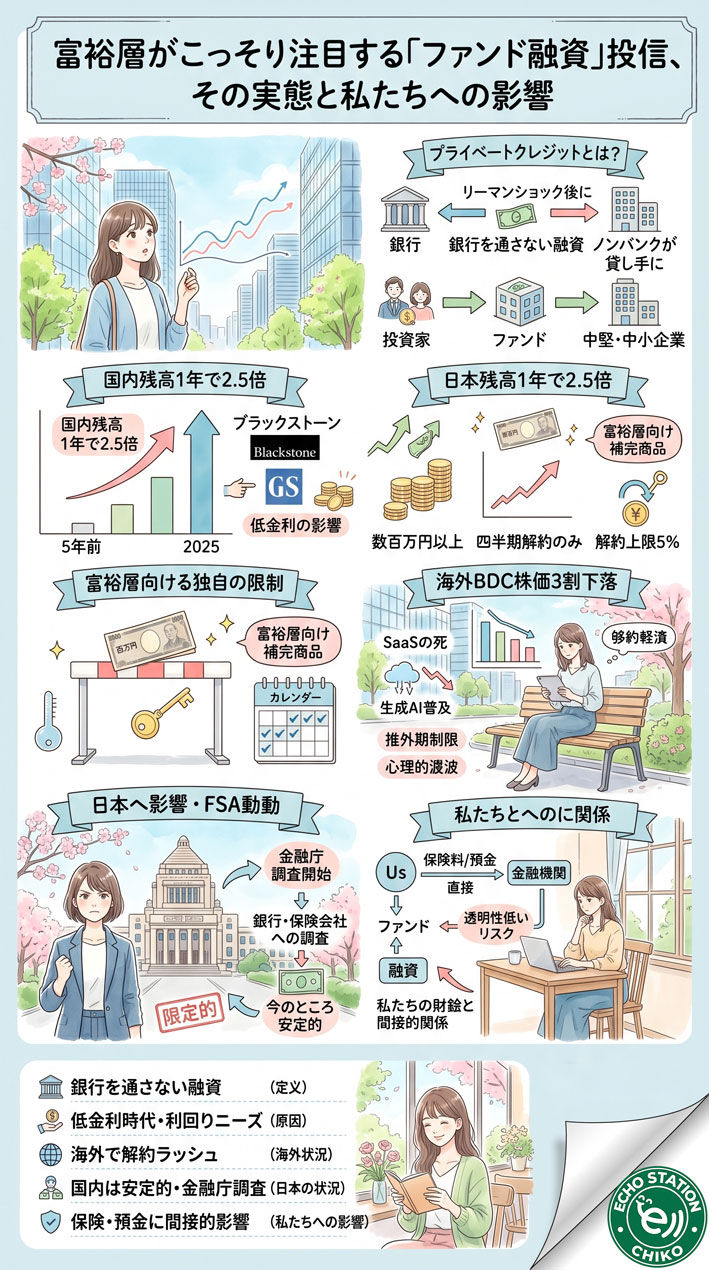 富裕層がこっそり注目する「ファンド融資」投信、その実態と私たちへの影響 インフォグラフ