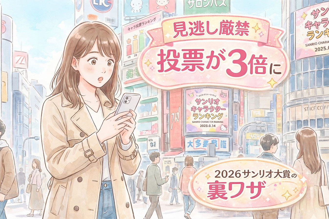 サンリオ大賞の変化に驚く女性