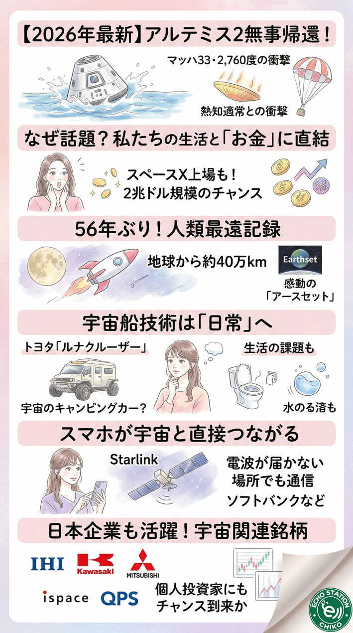 アルテミス2、無事帰還!宇宙船が地球に戻る理由と、私たちの生活が変わる未来