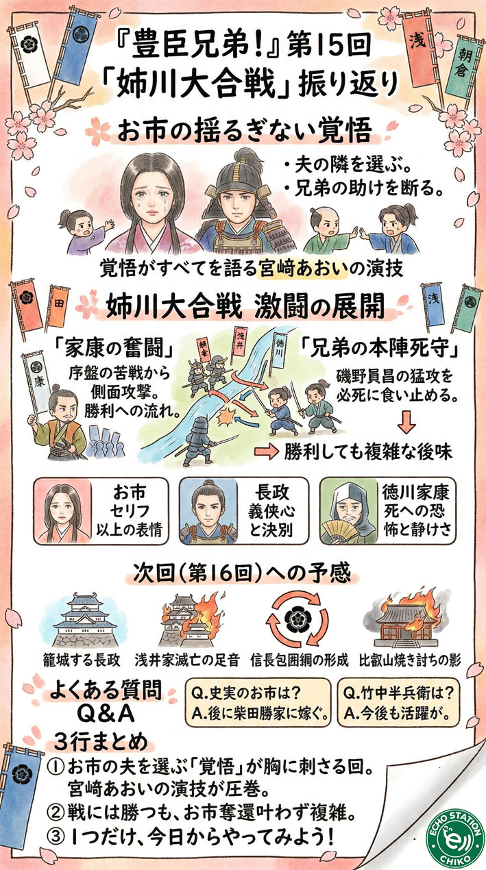 お市は夫を選んだ──『豊臣兄弟！』第15回「姉川大合戦」で泣いた話 インフォグラフ