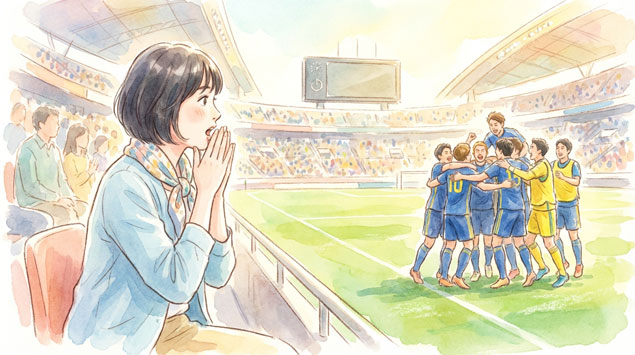 スウェーデンの逆転劇に驚く女性