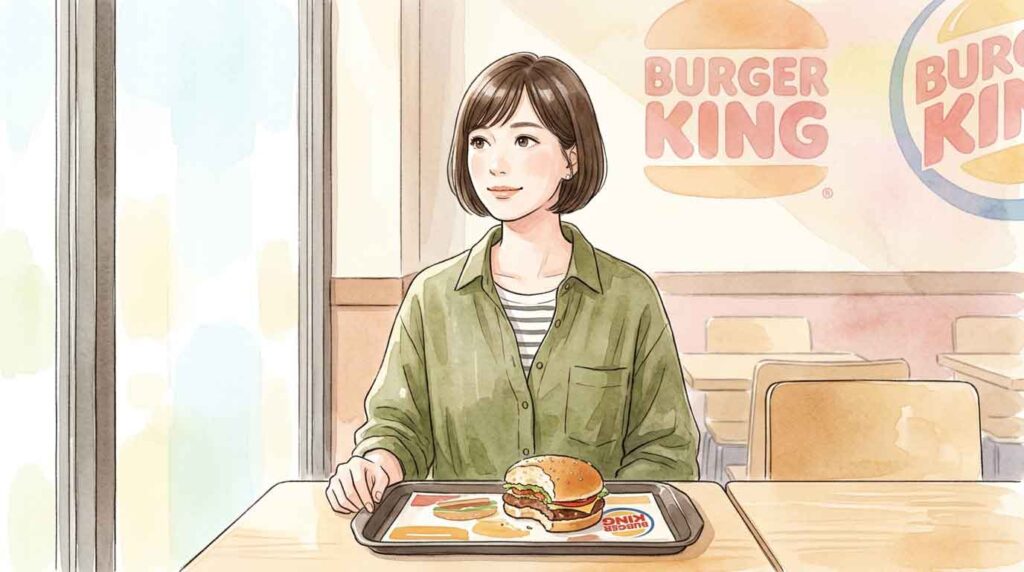  14時以降の店内で待つ女性