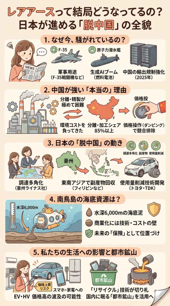 スマホや家電が値上がりする本当の理由は中国にあった？レアアース規制が私たちの暮らしを変えるインフォグラフ