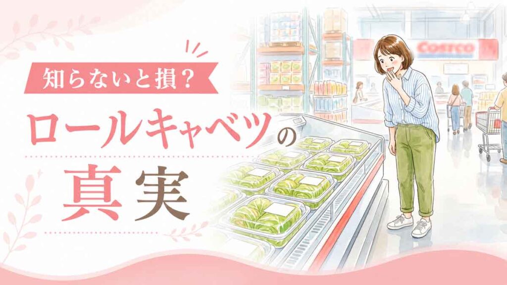 大きなロールキャベツが並ぶコストコの売り場