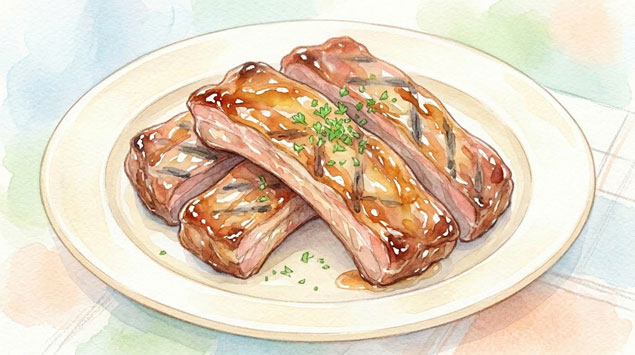 ▶焼き上がったツヤのあるデジカルビ