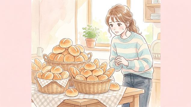 ▶冷凍前に悩む様子