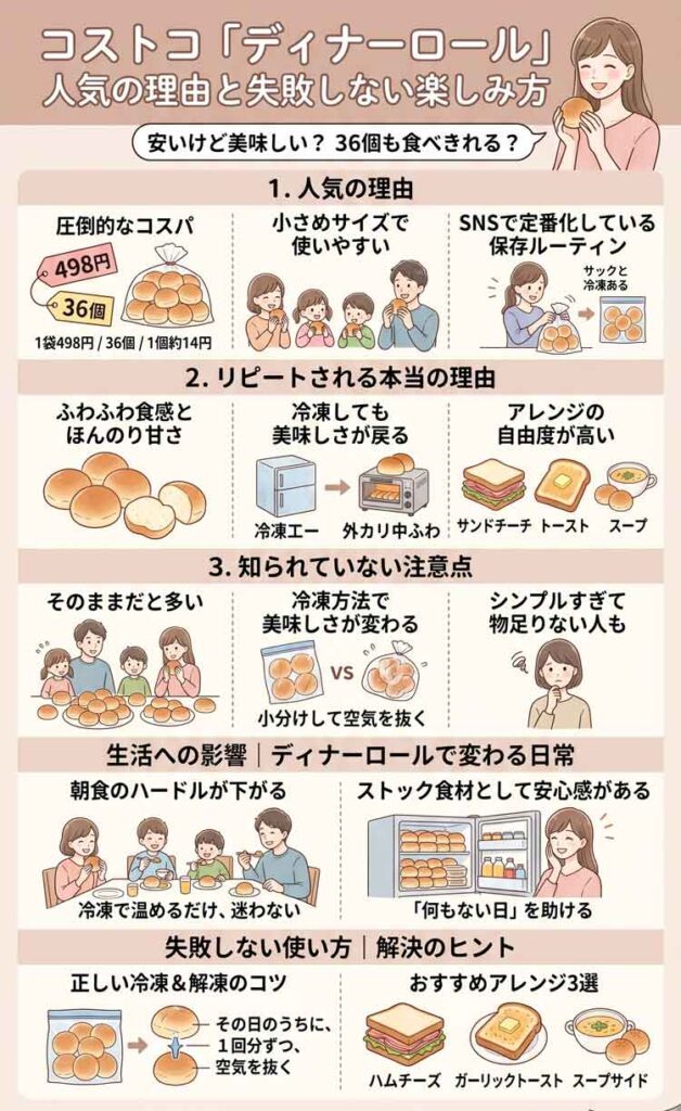 知らないと損？コストコ「ディナーロール」がリピートされ続ける本当の理由 インフォグラフ