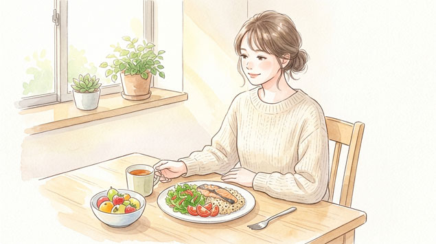 ▶ 忙しい日の食事シーン