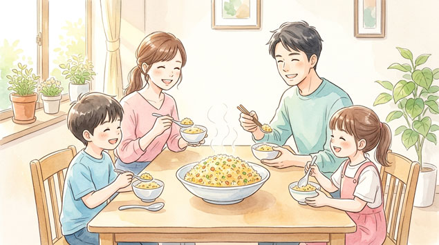 ▶ 自宅で楽しむ麻婆チャーハンの食卓