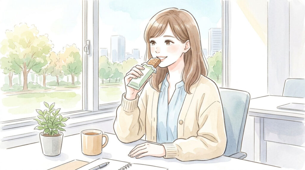 ▶ 仕事の合間に食べる様子