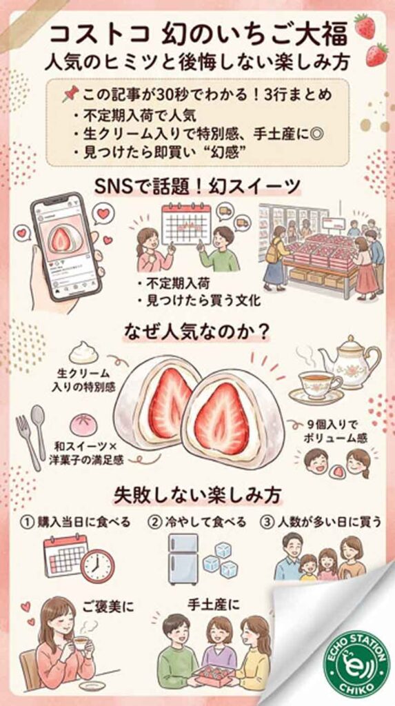 ストコのいちご大福は見つけたら即買い？幻スイーツと言われる理由インフォグラフ