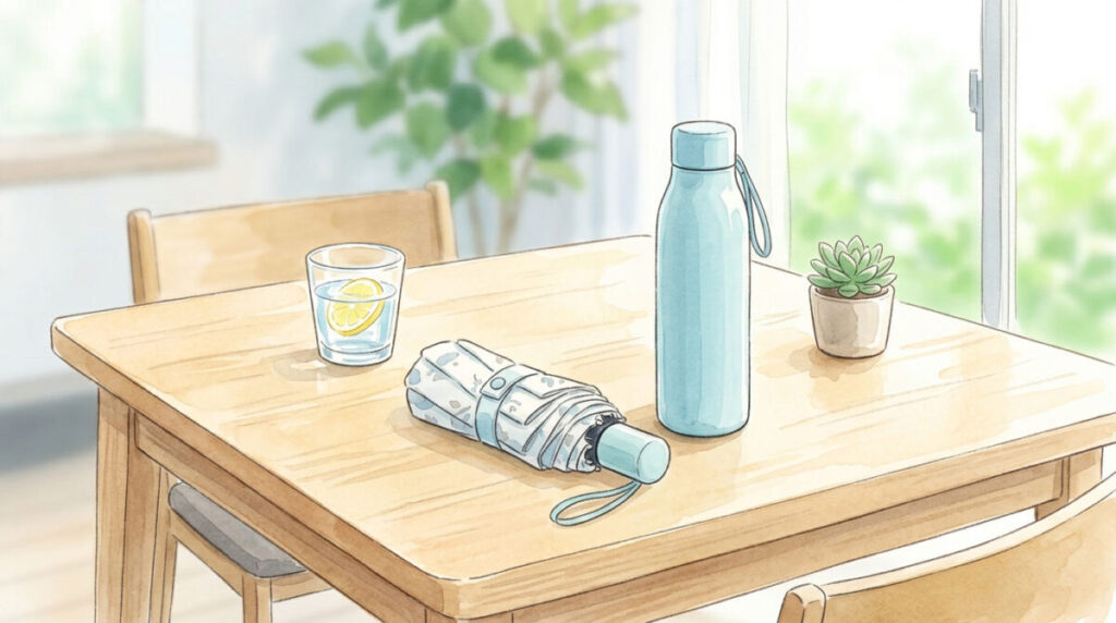 ▶ TUMBLLA折りたたみ傘とボトルケース