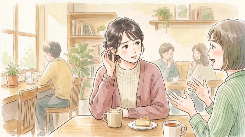 ▶ 会話が聞き取りづらい女性