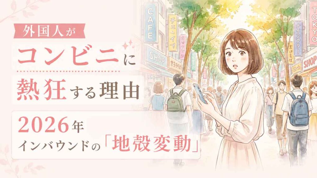 東京の繁華街を歩きながらスマートフォンを見て驚く女性