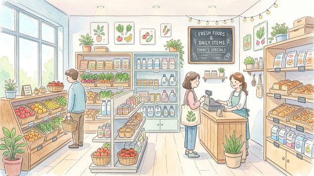 ▶ 小型スーパー店内のイメージ
