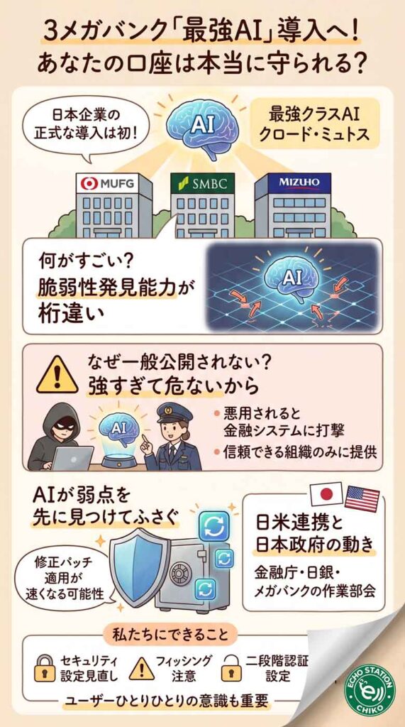3メガバンクが「最強AI」を導入へ――あなたの銀行口座は本当に守られる？ インフォグラフ
